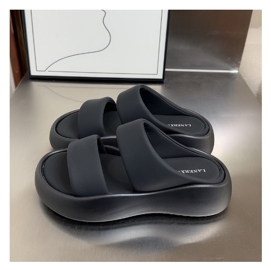 New thick-soled casual sandals (black size 35-40) (contact customer service after placing the order to confirm the delivery size)