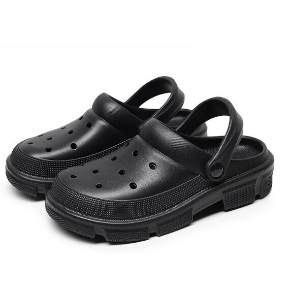 New thick-soled clogs for women (black [size 36_45] (contact customer service after placing the order to confirm the delivery size)