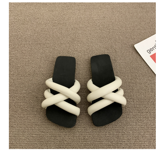 New flat beach shoes (off-white, size 35-40) (contact customer service after placing order to confirm delivery size)