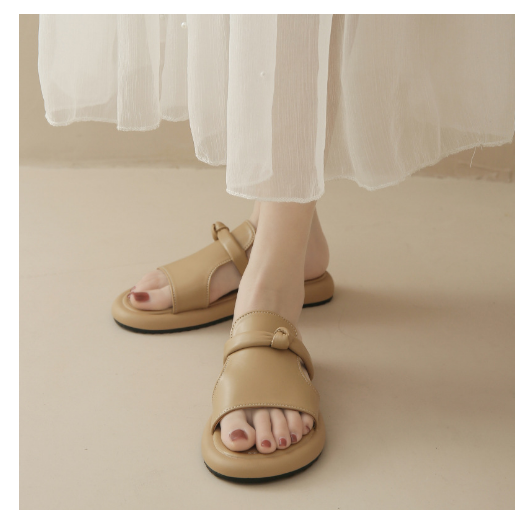 New thick-soled casual flat sandals (khaki size 35-40) (contact customer service after placing an order to confirm the delivery size)