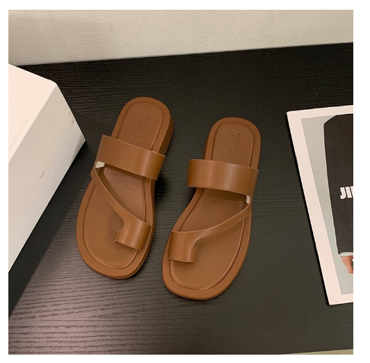 New thick-soled platform slip-ons (light brown size 35-40) (contact customer service after placing an order to confirm the delivery size)