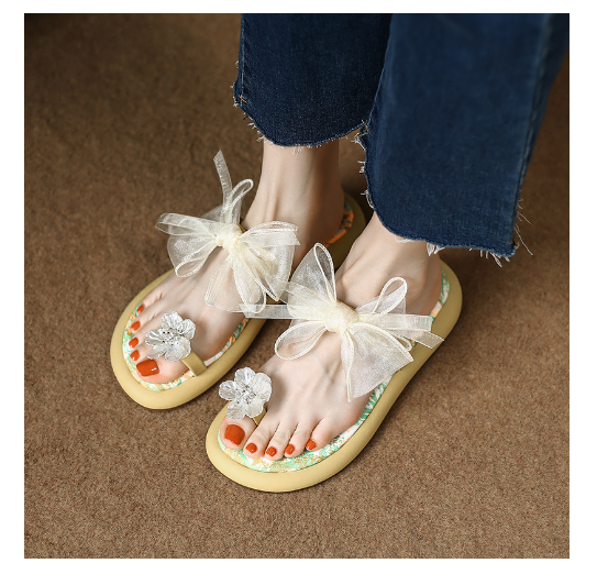 New style flip-flops (yellow size 35-39) (contact customer service after placing order to confirm delivery size)
