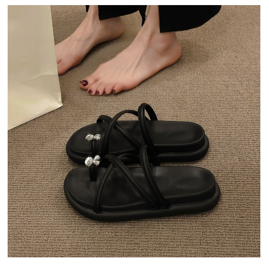 New rhinestone thong slippers (black size 35-40) (contact customer service after placing order to confirm delivery size)