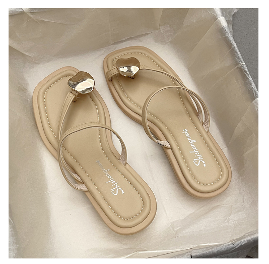 Hot selling slip-on slippers (apricot color size 35-40) (contact customer service after placing order to confirm delivery size)