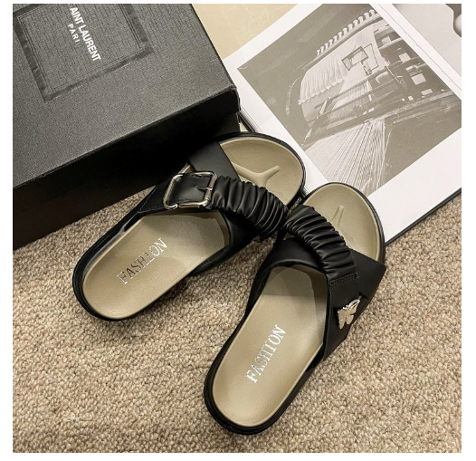 Hot selling thick-soled slippers (black size 35-40) (contact customer service after placing the order to confirm the delivery size)