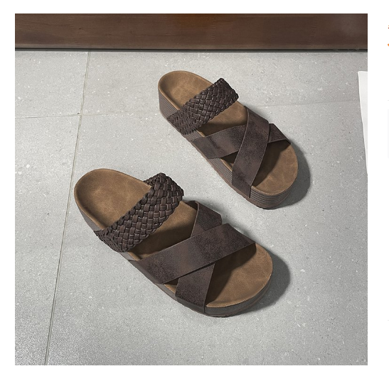 Hot selling Roman sandals (brown size 35-40) (contact customer service after placing order to confirm delivery size)