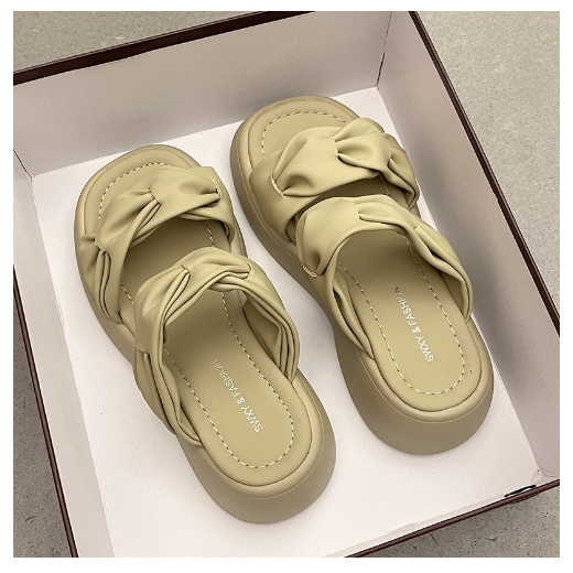Hot selling thick-soled flip-flops (green size 35-40) (contact customer service after placing the order to confirm the delivery size)