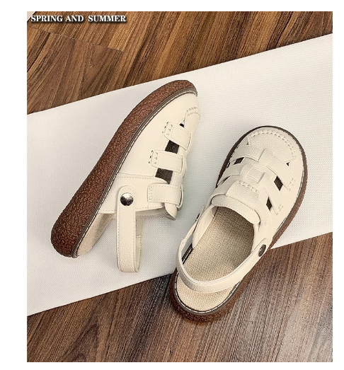 Hot selling Roman toe-cap sandals (white/size 35-40) (contact customer service after placing order to confirm delivery size)