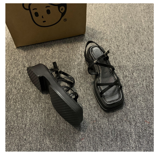Hot selling thick-soled sandals (black/size 35-40) (contact customer service after placing order to confirm delivery size)
