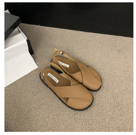 Hot selling flat Roman toe-cap sandals (dark brown/size 35-40) (contact customer service after placing the order to confirm the delivery size)