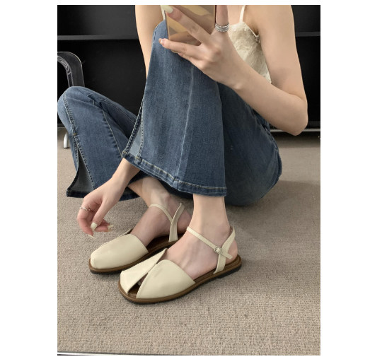 熱賣仙女風平底羅馬鞋（白色/35-40碼）（下單後聯絡客服確認發貨尺碼）
