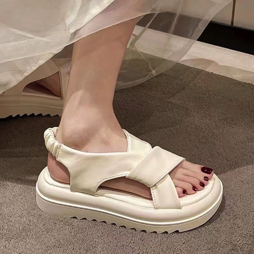 Hot selling soft-soled slippers for women (off-white sandals - size: 35-40) (contact customer service after placing the order to confirm the delivery size)