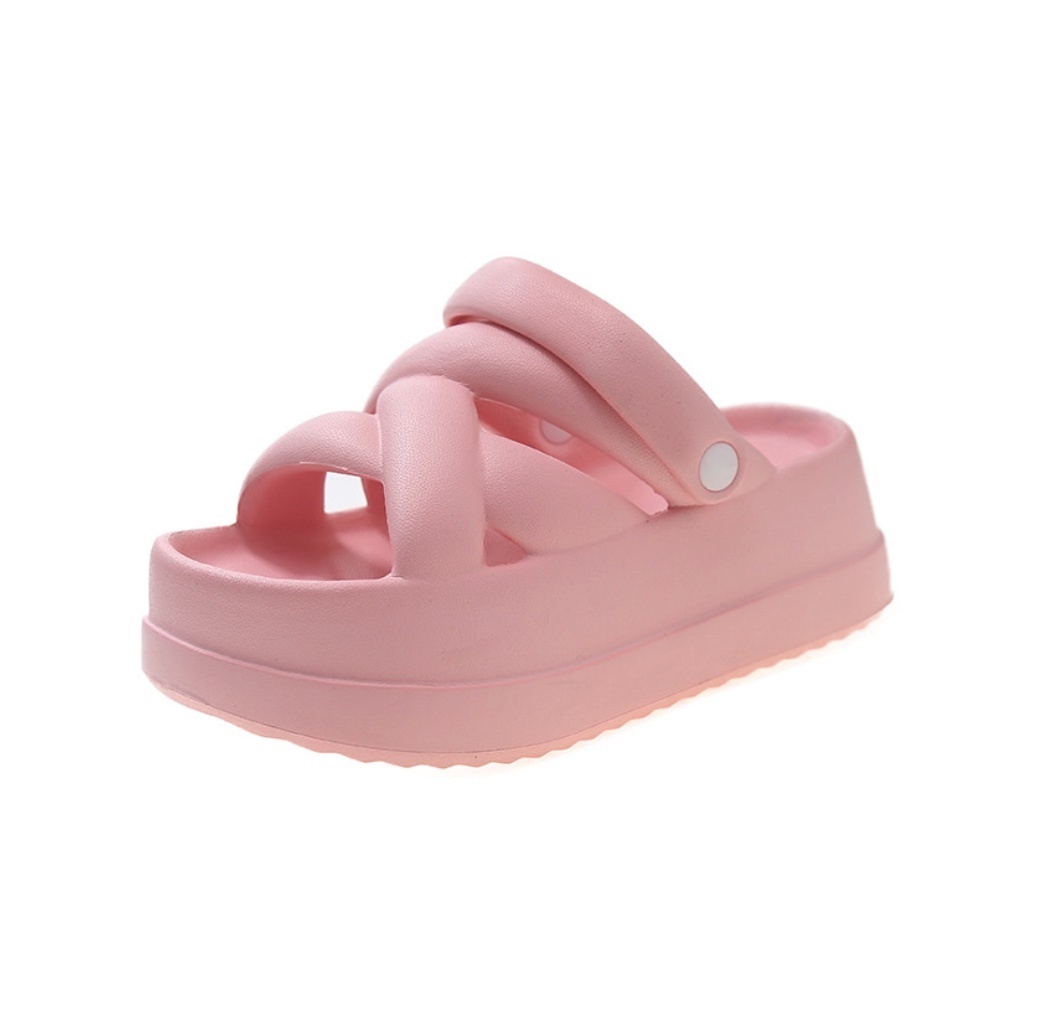 Hot selling thick sole heightening sandals (pink sandals - size: 36-41) (contact customer service after placing the order to confirm the delivery size)
