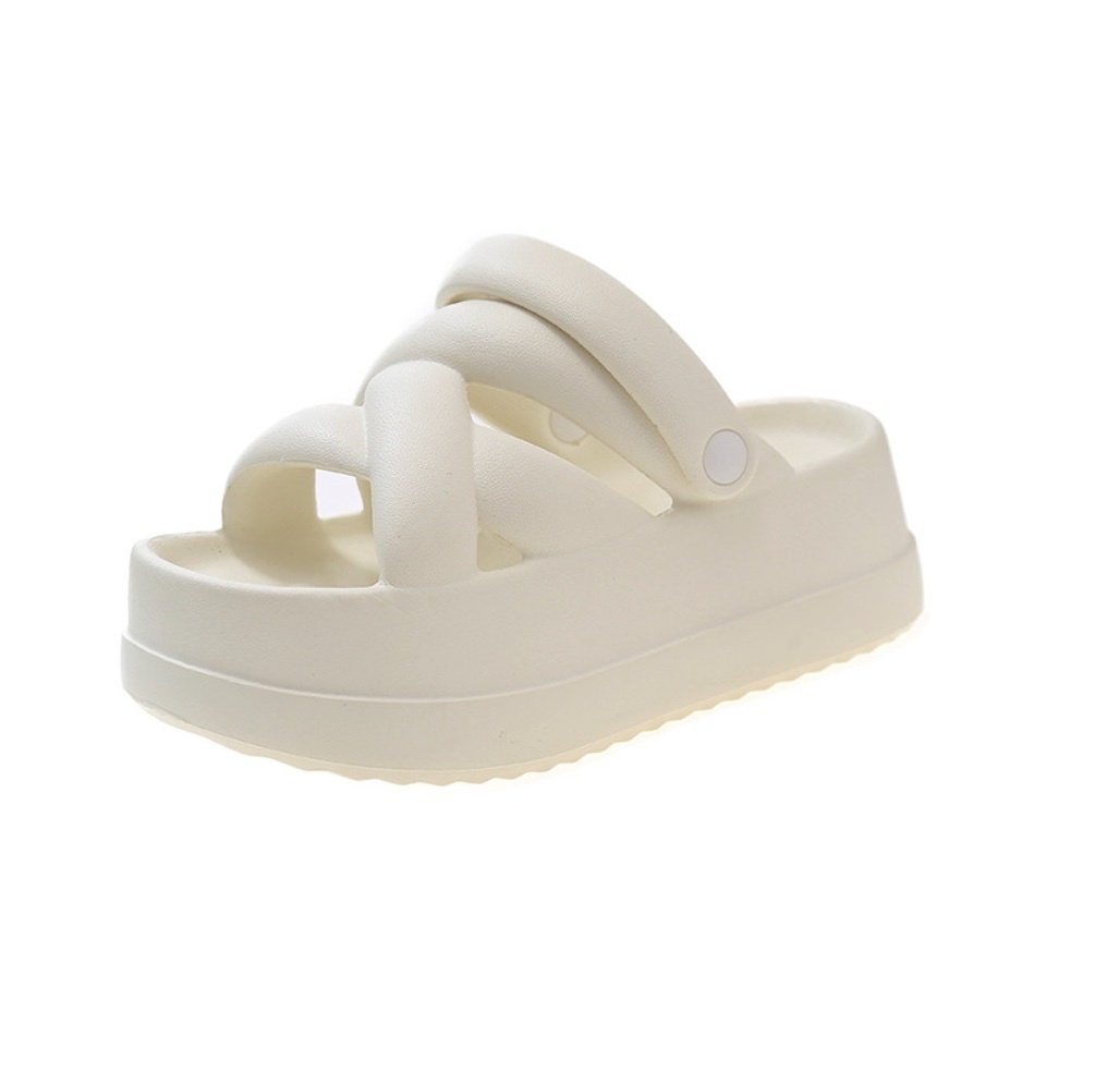 Hot selling thick sole heightening sandals (white sandals - size: 36-41) (contact customer service after placing the order to confirm the delivery size)
