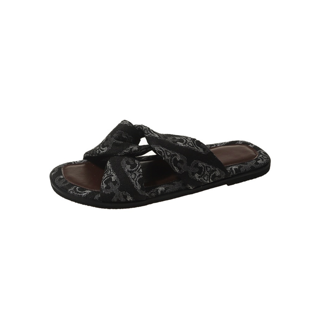 Hot selling versatile thick-soled sandals (black slippers - size: 35-40) (contact customer service after placing the order to confirm the delivery size)