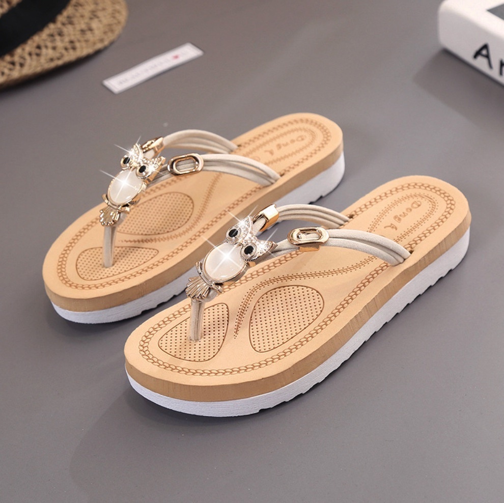 Hot selling flip-flops for women (off-white - size: 35-40) (contact customer service after placing the order to confirm the delivery size)