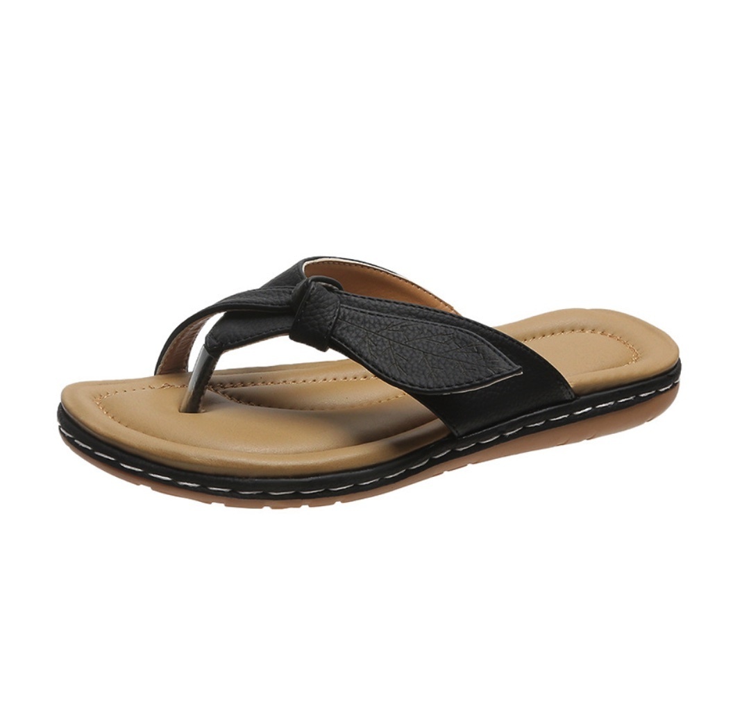 Hot selling summer outer wear fairy style Roman sandals (black - size: 35-40) (contact customer service after placing the order to confirm the delivery size)