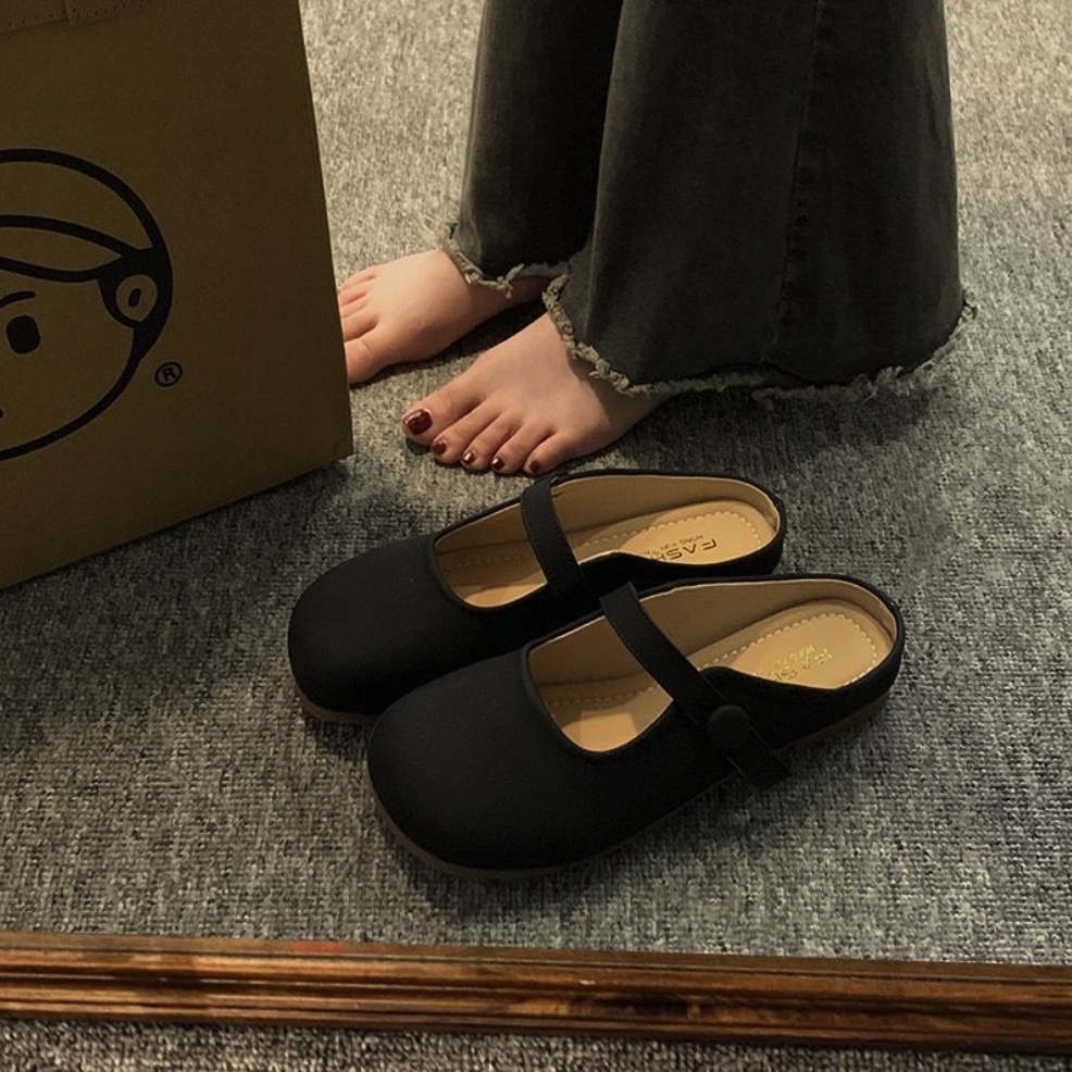 Hot selling Baotou slippers for women (black - size: 35-40) (contact customer service after placing the order to confirm the delivery size)