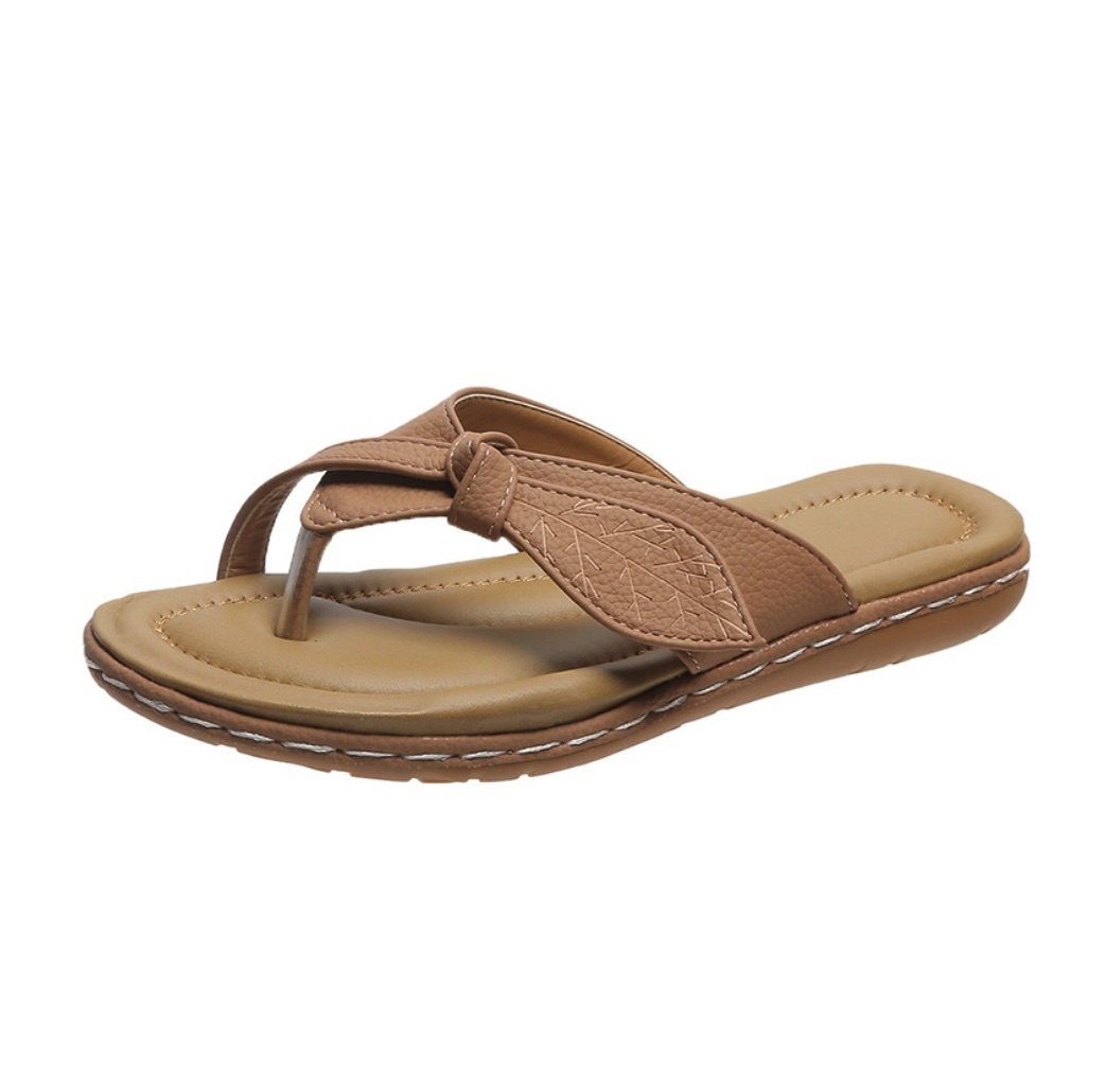 Hot selling summer outdoor fairy style Roman sandals (brown - size: 35-40) (contact customer service after placing the order to confirm the delivery size)