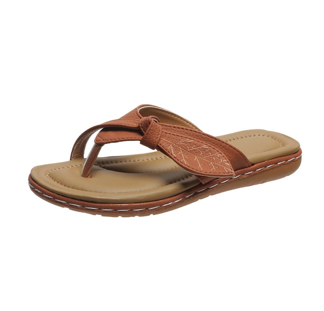 Hot selling summer outer wear fairy style Roman sandals (dark pink - size: 35-40) (contact customer service after placing the order to confirm the delivery size)