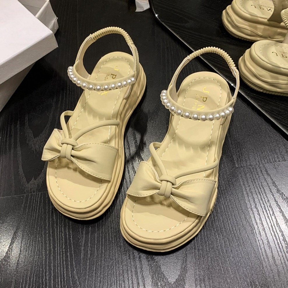 Hot selling super soft and versatile elastic band sandals (yellow - size: 35-40) (contact customer service after placing the order to confirm the delivery size)