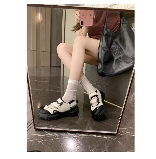 Hot selling sports Mary Jane breathable sandals (black/size 35-40) (contact customer service after placing the order to confirm the delivery size)