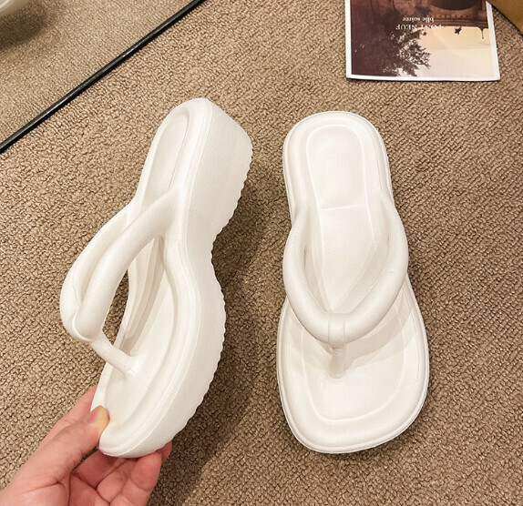 Hot Selling Beach Sandals Flip Flop [White] (Size: 36-41) [Please contact customer service to confirm the delivery size after placing the order]