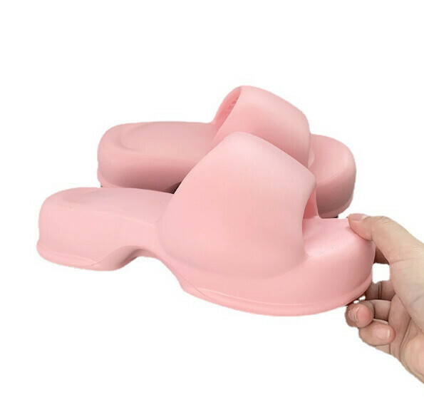 Hot selling thick-soled slippers [889 bread high heels - pink] (size: 36-41) [please contact customer service to confirm the delivery size after placing the order]