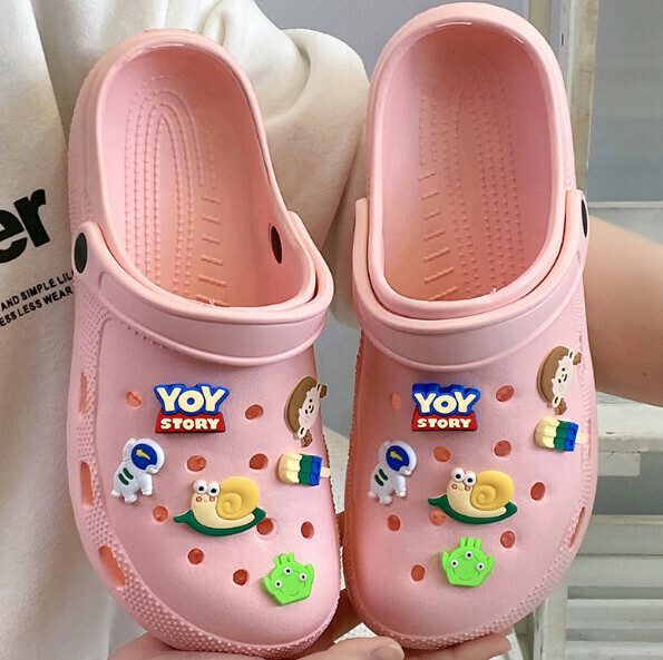 Hot selling Crocs [Pink-Small Snail] (Size: 36-43 (one size larger) [Please contact customer service to confirm the delivery size after placing the order]