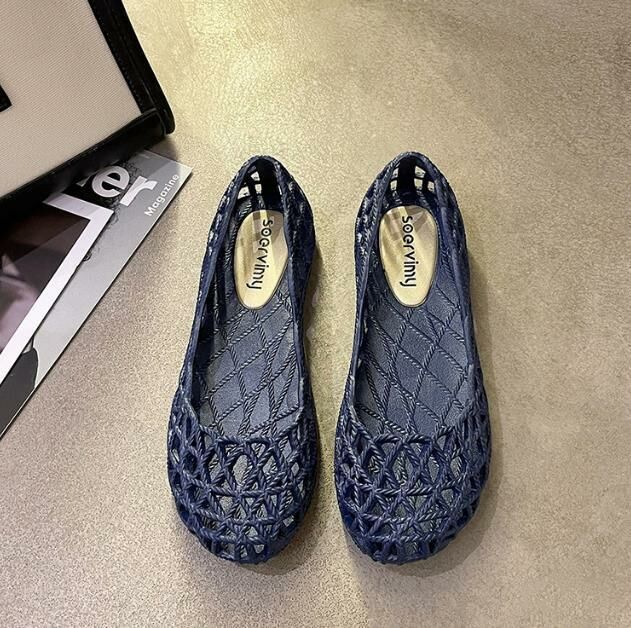 Hot selling (blue size 35-40) sandals, Crocs, jelly plastic shoes (contact customer service after placing order to confirm delivery size)