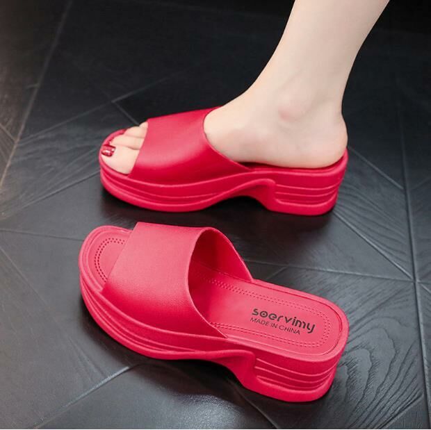Hot selling (big red size 35-40) thick-soled slippers and sandals (contact customer service after placing the order to confirm the delivery size)