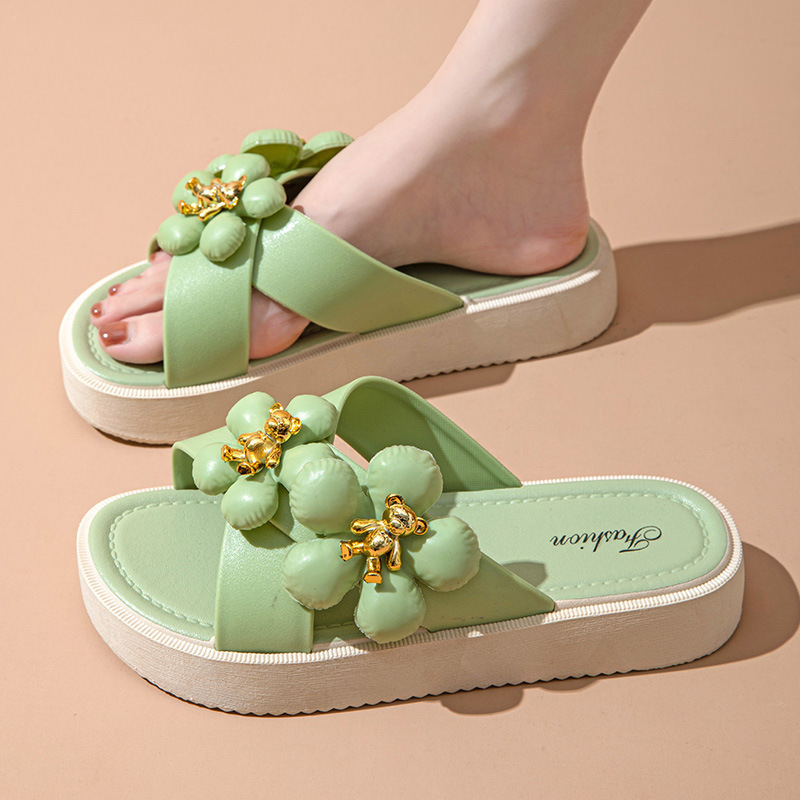 Hot selling versatile thick-soled sandals (size 36-41, green) [please contact customer service to confirm the delivery size after placing the order]