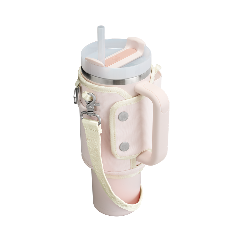 STANLEY 冒險系列 吸管隨手杯 1.18L 肩背帶 / 山櫻粉