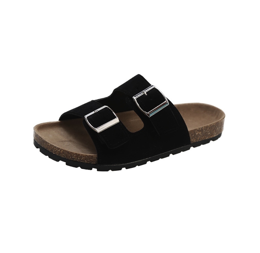 Hot selling fairy casual thick-soled women's sandals (black) (size 35-40) (contact customer service after placing the order to confirm the delivery size)