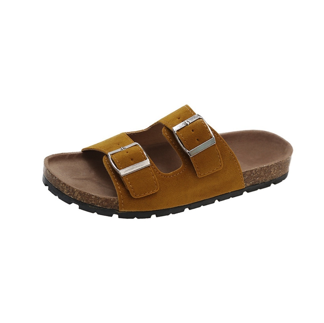 Hot selling fairy casual thick-soled women's sandals (yellow) (size 35-40) (contact customer service after placing the order to confirm the delivery size)