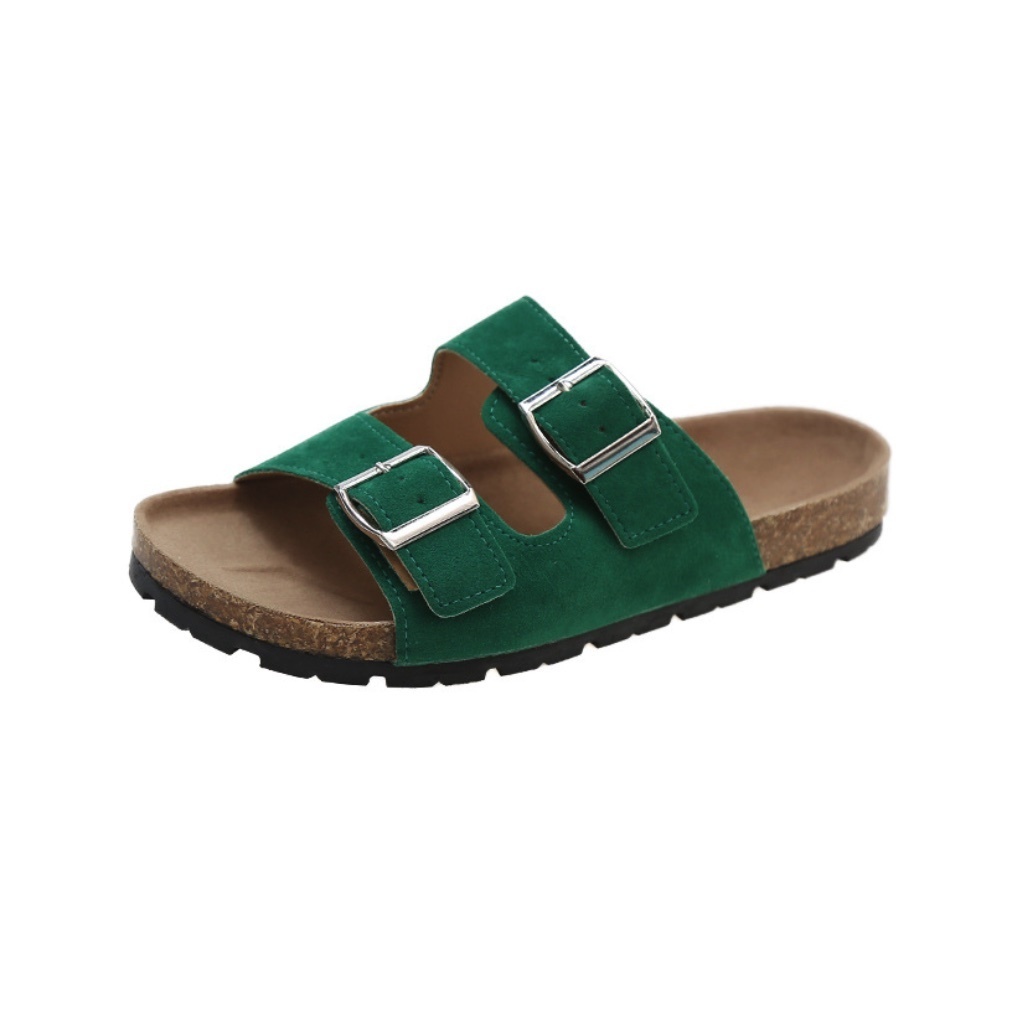 Hot selling fairy casual thick-soled women's sandals (green) (size 35-40) (contact customer service after placing the order to confirm the delivery size)