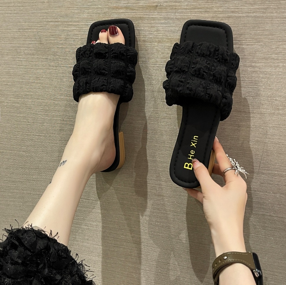 Hot selling fairy style sandals for women (black) (size 35-40) (contact customer service after placing the order to confirm the delivery size)