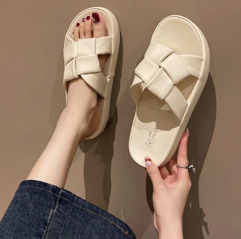 Hot selling thick-soled casual non-slip sandals (white) (size 35-40) (contact customer service after placing the order to confirm the delivery size)