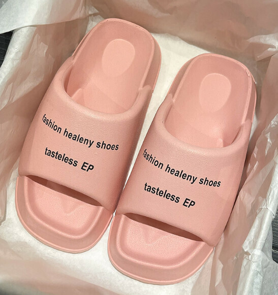 Hot selling thick-soled simple and fashionable slippers with a shit-stepping feel [Pink-912EP] (Size: 36-45) [Please contact customer service to confirm the delivery size after placing the order]