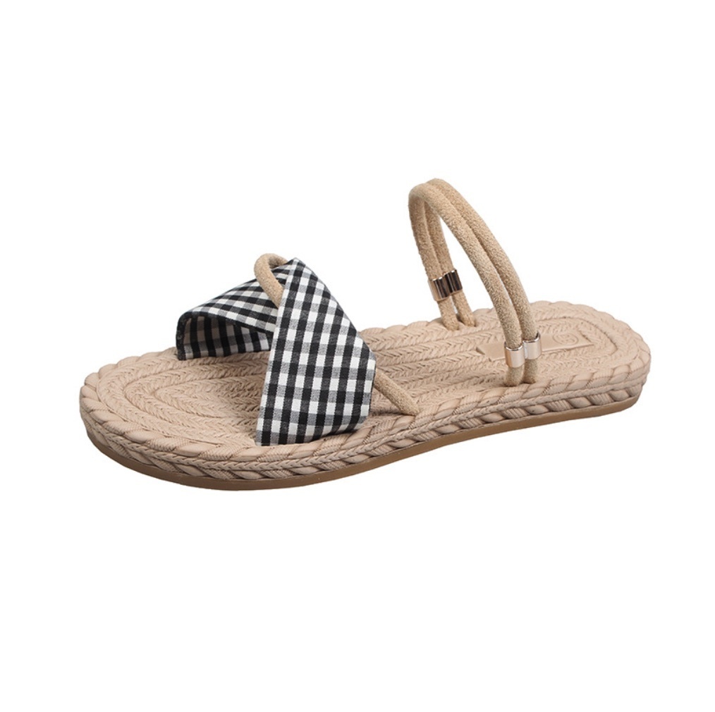Hot selling versatile flat sandals (black) (size 35-40) (contact customer service after placing the order to confirm the delivery size)