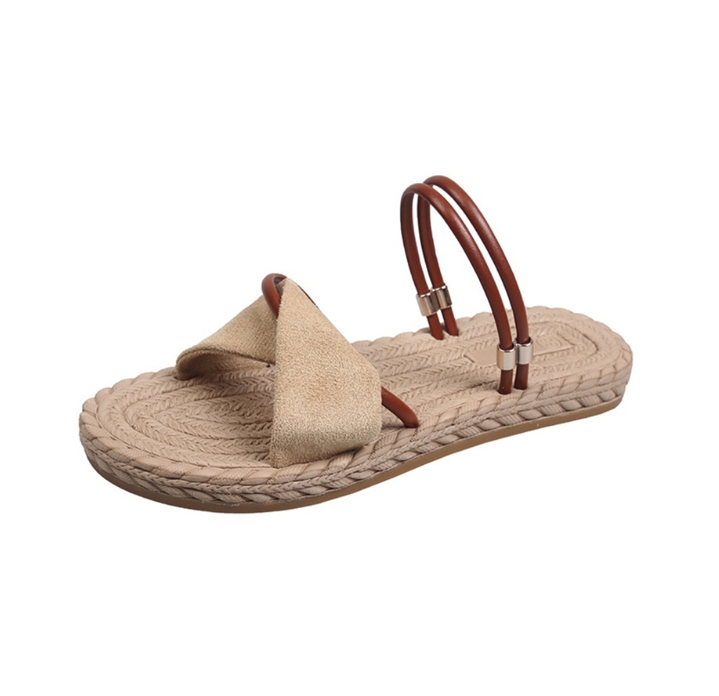 Hot selling versatile flat sandals (off-white) (size 35-40) (contact customer service after placing the order to confirm the delivery size)