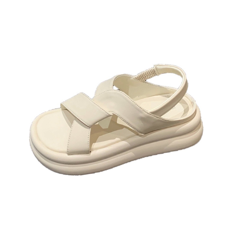 Hot style versatile thick-soled casual platform sandals (beige) (size 35-40) (contact customer service after placing the order to confirm the delivery size)
