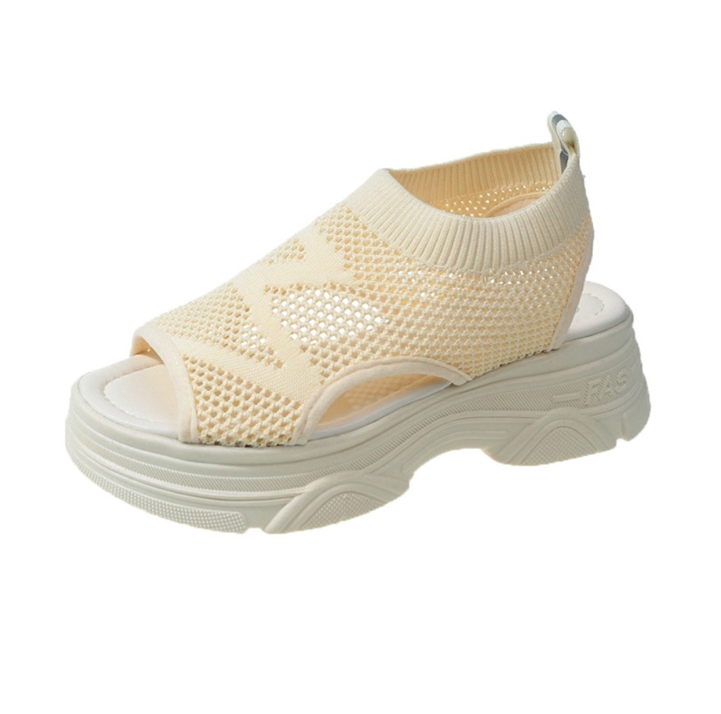 Popular mesh sports sandals (beige) (size 35-40) (contact customer service after placing the order to confirm the delivery size)