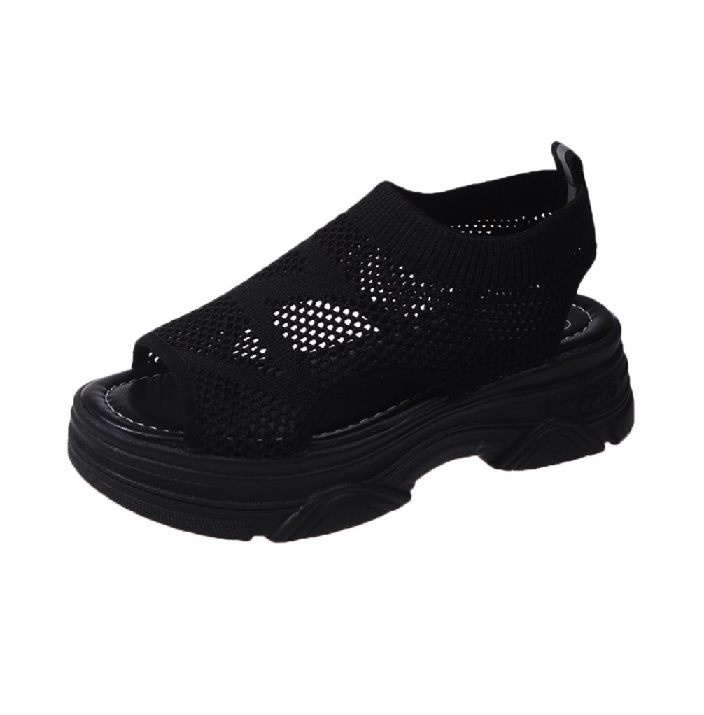 Popular mesh sports sandals (black) (size 35-40) (contact customer service after placing the order to confirm the delivery size)