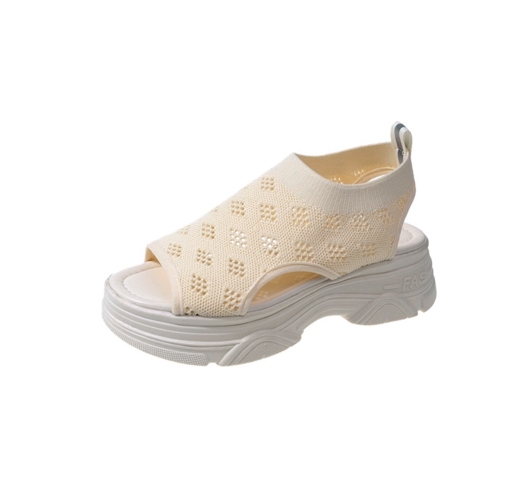 Popular mesh sports sandals (beige) (size 35-40) (contact customer service after placing the order to confirm the delivery size)