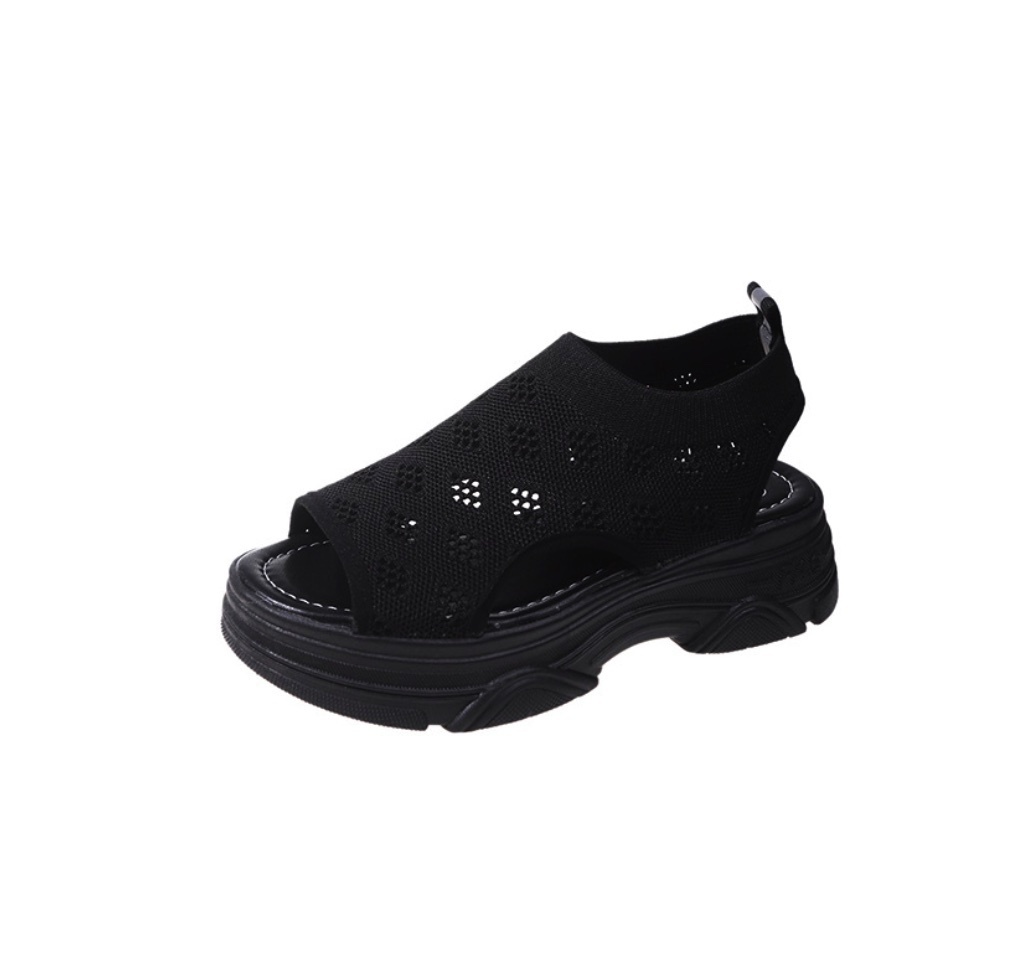 Popular mesh sports sandals (black) (size 35-40) (contact customer service after placing the order to confirm the delivery size)