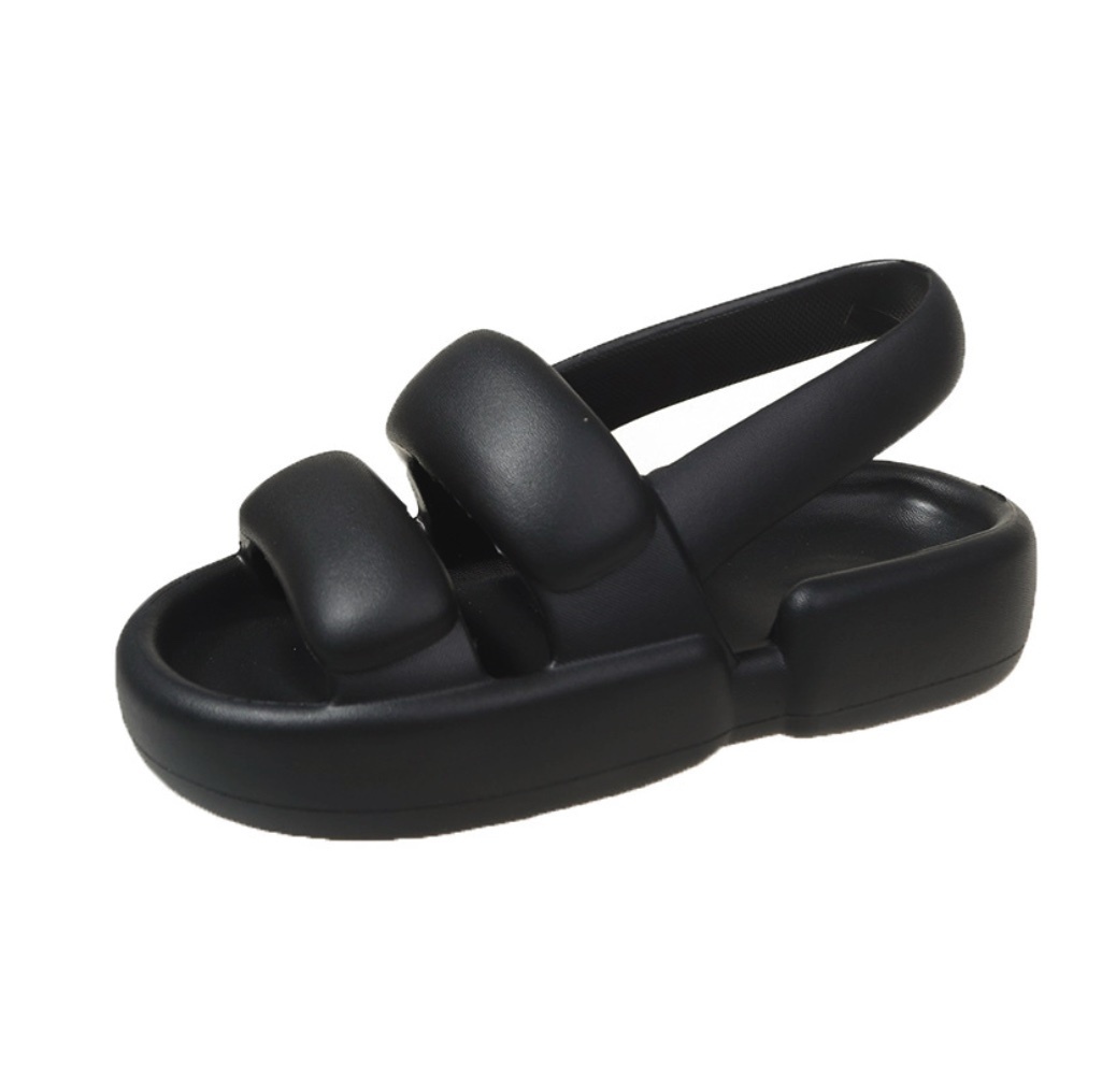 Popular outer wear soft-soled non-slip slippers (black) (size 35-40) (contact customer service after placing the order to confirm the delivery size)