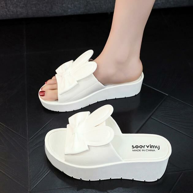 Popular style (white size 35-41) thick-soled slippers and sandals (contact customer service after placing the order to confirm the delivery size)