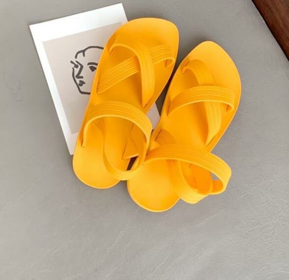 Hot style (mango yellow (with bag) size 36-40) sandals (contact customer service after placing the order to confirm the delivery size)