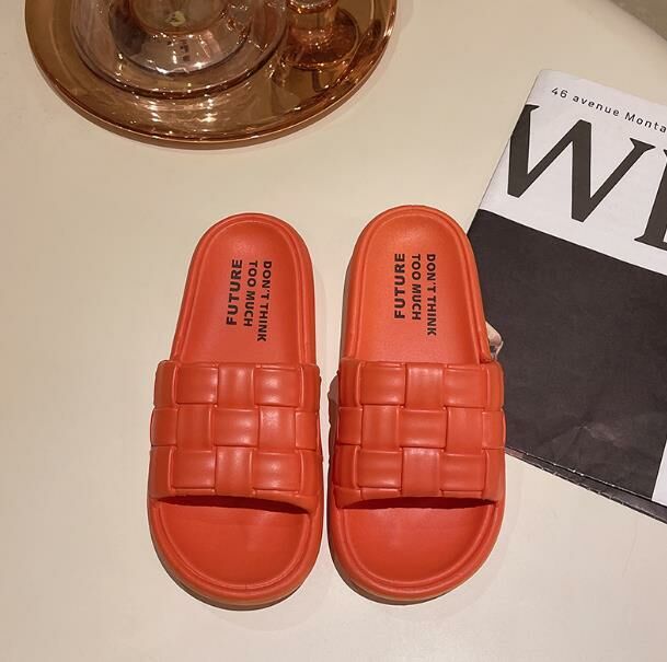 Hot style (orange size 36-41) slippers, beach shoes, flip-flops (contact customer service after placing the order to confirm the delivery size)